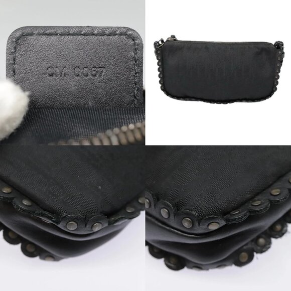 Christian Dior Trotter Canvas Shoulder Bag Silver Black Auth 92099 - Picture 14 of 14